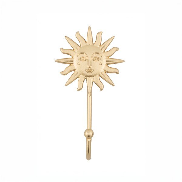 Gancio da parete dorato in metallo Sun – Sass & Belle-image-2