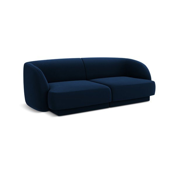 Divano in velluto blu 184 cm Miley - Micadoni Home-image-2