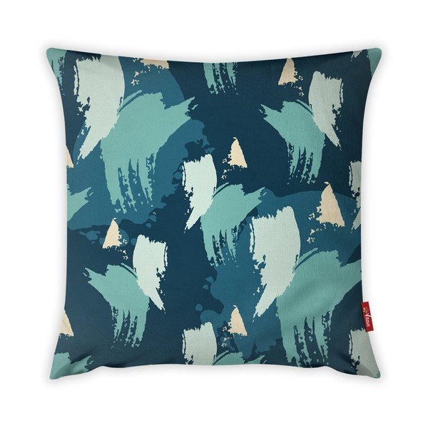 Federa blu con contenuto di cotone, 42 x 42 cm - Vitaus