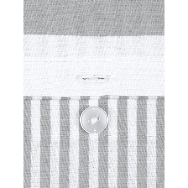Federa decorativa in cotone bianco e grigio Kjana, 40 x 80 cm - Westwing Collection-image-1