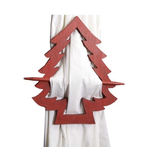 Maniglia rossa per tende natalizie - Antic Line