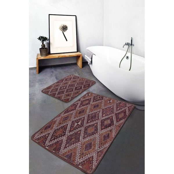 Set di tappetini per il bagno in velluto 2 pz 60x100 cm – Mila Home-image-2