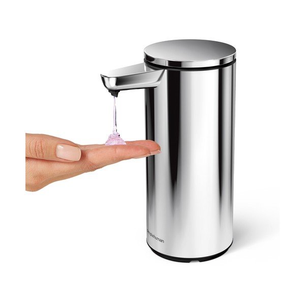 Dispenser per sapone automatico color argento lucido in acciaio 266 ml – simplehuman-image-3