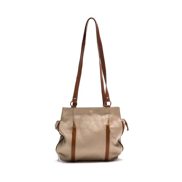 Kožená kabelka Anna Luchini 2139 Beige
