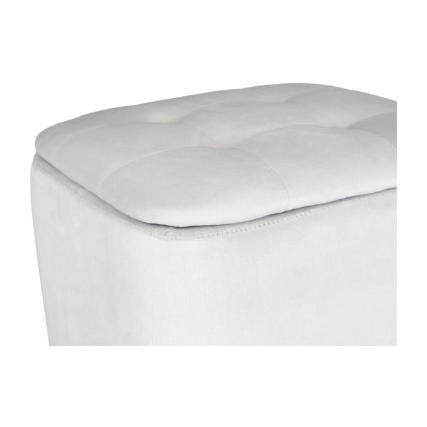 Sgabello in velluto grigio chiaro - Wenko-image-1