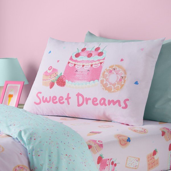 Lenzuolo con angoli per bambini rosa per letto singolo 90x190 cm Sweet Treats – Catherine Lansfield-image-2