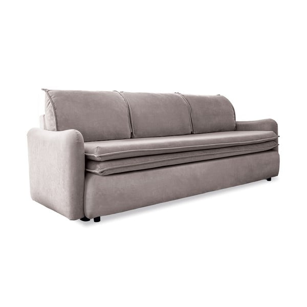 Divano letto in velluto beige Tender Eddie - Miuform