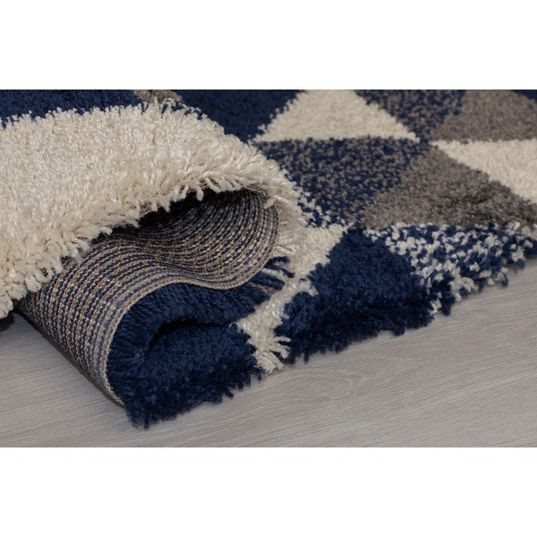 Tappeto blu scuro Nuru, 80 x 150 cm - Flair Rugs-image-3