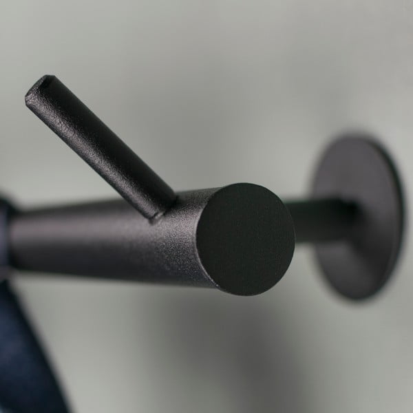 Attaccapanni da parete nero in metallo 80 cm Odin – Spinder Design-image-1