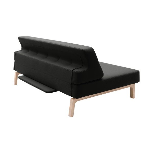 Divano letto nero Lazy - Softline-image-2