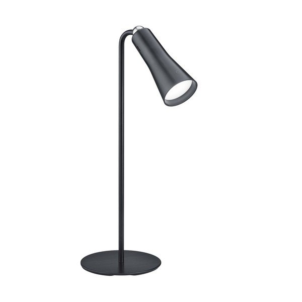 Lampada da tavolo LED nera opaca in metallo (altezza totale 36 cm) Maxi – Reality