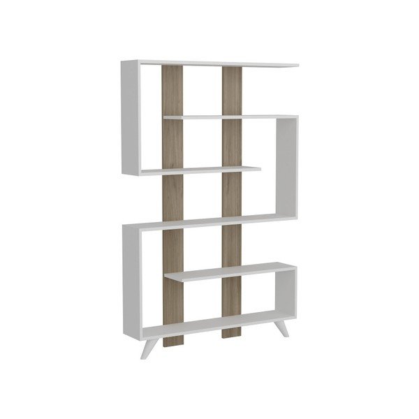 Libreria bianca in legno di noce Rain - Woody Fashion-image-3