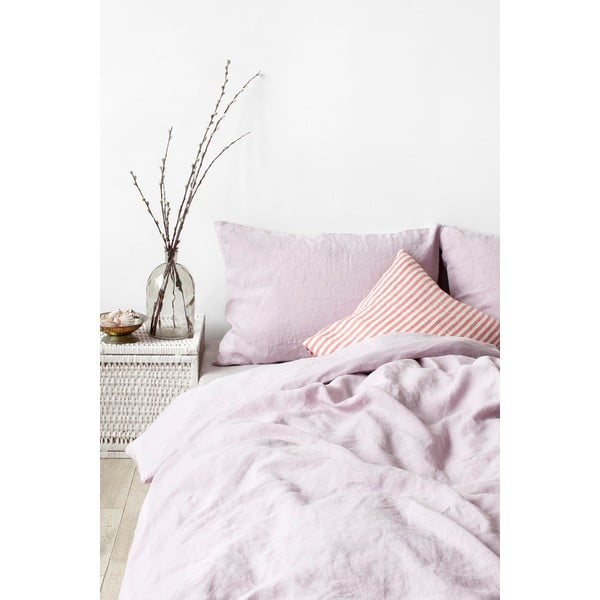 Federa di lino viola lavanda , 70 x 90 cm - Linen Tales-image-1