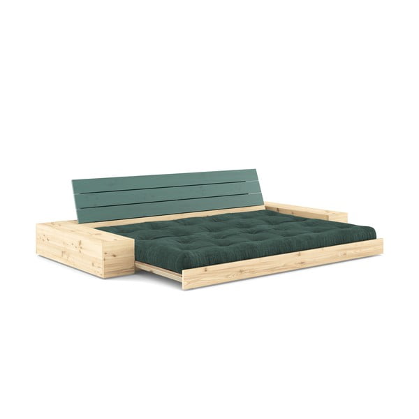 Divano letto in velluto a coste verde scuro 244 cm Base - Karup Design-image-4