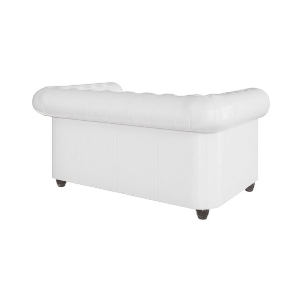 Divano letto bianco in similpelle 148 cm York - Ropez-image-2