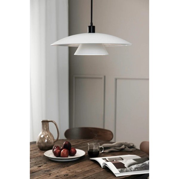 Lampada a sospensione bianca e nera con paralume in metallo ø 50 cm Millinge - Markslöjd-image-1