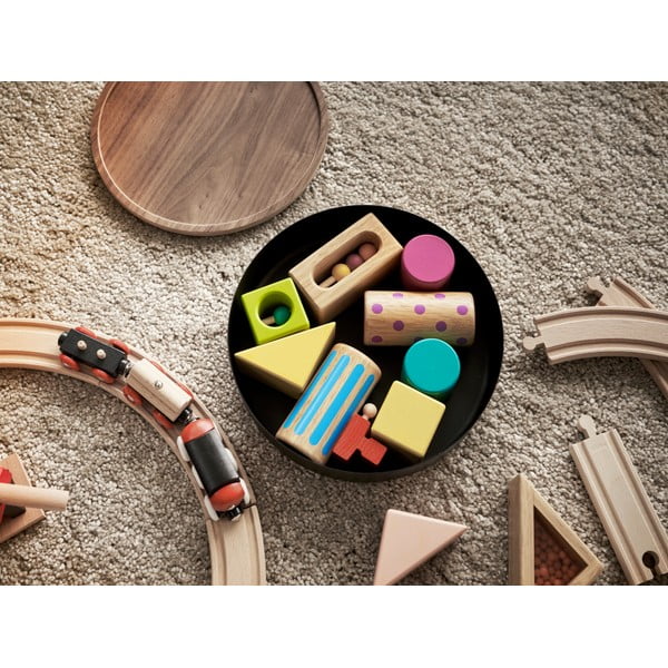 Scatola con coperchio nera in metallo ø 22x6 cm Rin – YAMAZAKI-image-3