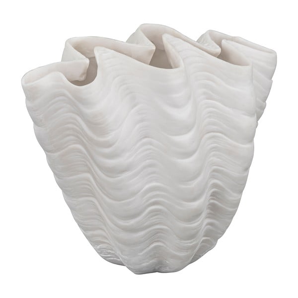 Vaso in poliresina bianca (altezza 22 cm) Shell - Mette Ditmer Denmark