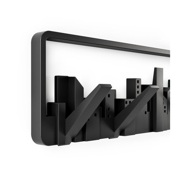 Appendiabiti da parete in plastica nera Skyline - Umbra-image-4