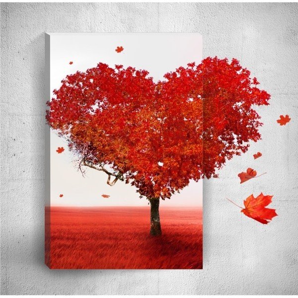 Pittura murale 3D Cuore, 40 x 60 cm - Mosticx
