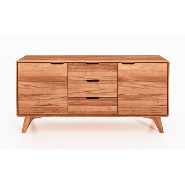 Cassettiera bassa in legno di faggio 134x63 cm Greg - The Beds-image-1