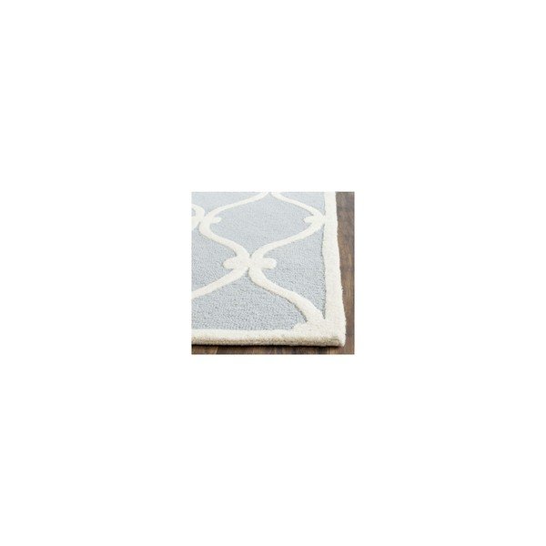 Tappeto Hugo in lana grigio-blu, 182 x 121 cm - Safavieh-image-1