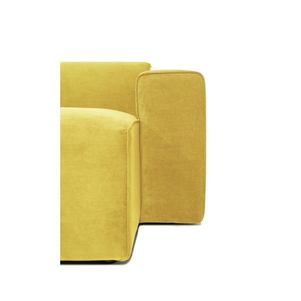 Divano angolare in velluto a coste giallo (angolo destro) Sting - Scandic-image-4