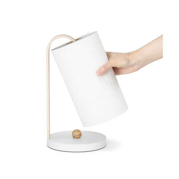 Portarotolo da cucina verticale in legno bianco ø 17 cm Bellwood – Umbra-image-4