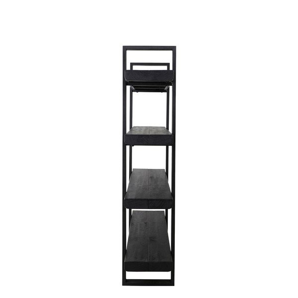 Scaffale in legno di mango nero 160x184 cm Muden - Light & Living-image-3