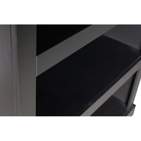 Libreria nera in pino massiccio 107x160x39 cm Bonk – WOOOD-image-4