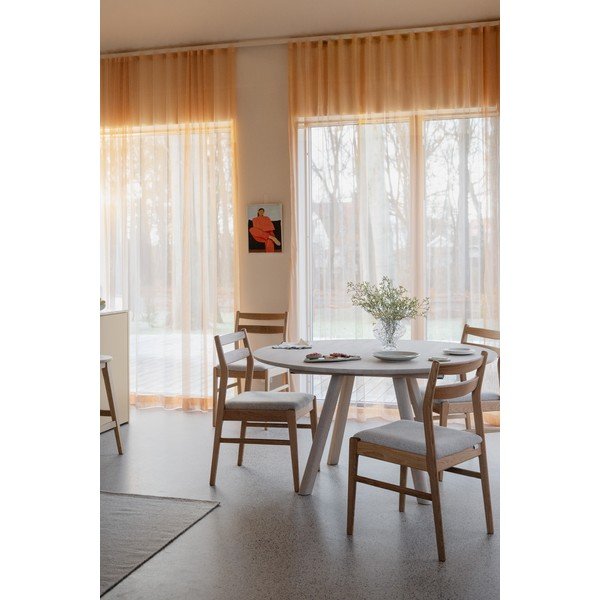 Tavolo da pranzo rotondo in rovere massiccio allungabile ø 140 cm Clapperton – Rowico-image-1