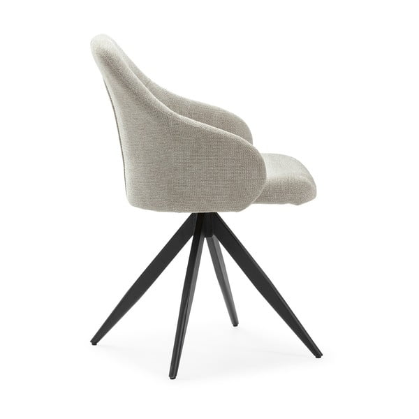 Set di sedie da pranzo grigio chiaro in imbottito con braccioli 2 pz Tamara – Marckeric-image-3