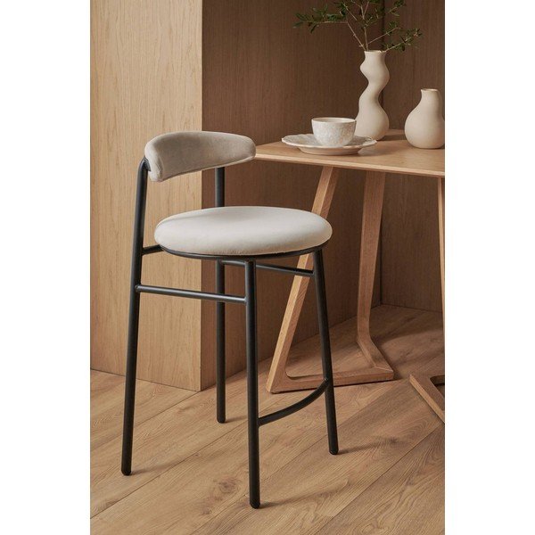 Sgabello da bar beige in metallo (altezza della seduta 66 cm) Doggi – Ellos Home-image-1