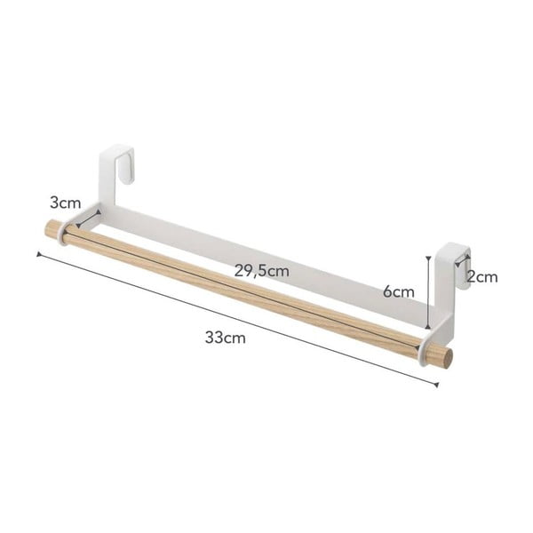 Porta asciugamani da appendere bianco Tosca - YAMAZAKI-image-3