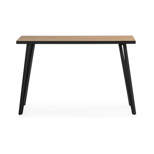 Consolle nero/naturale con piano in rovere 60x120 cm Sindi - Marckeric-image-2