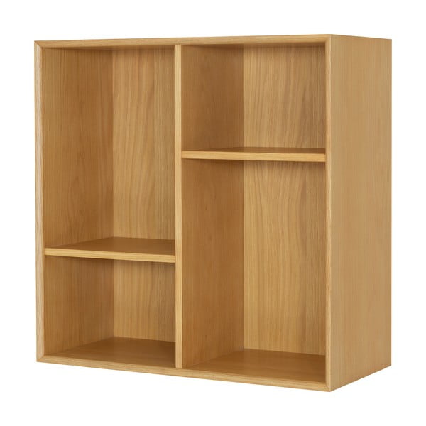 Scaffale modulare in rovere decorato in colore naturale 70x70 cm Z - Tenzo-image-2