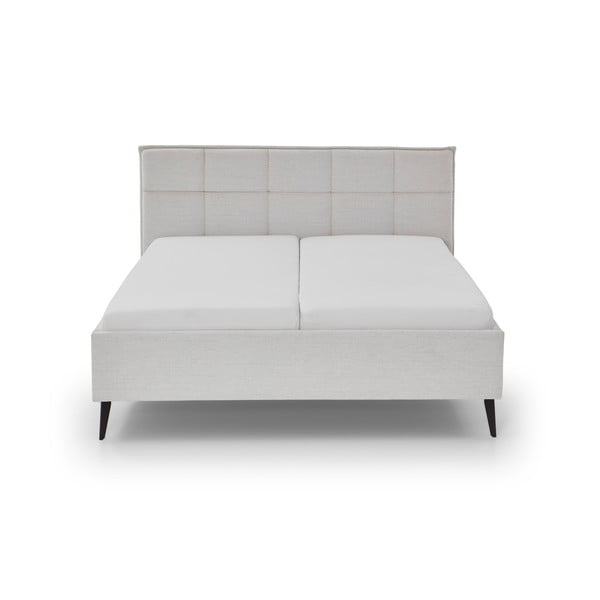 Letto matrimoniale imbottito beige rete non inclusa 160x200 cm Paulo – Meise Möbel-image-3
