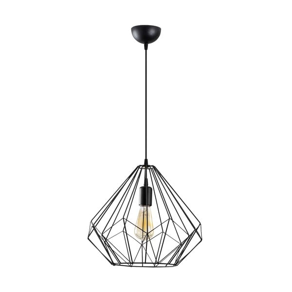 Lampadario nero con paralume in metallo ø 37 cm Diamond – Opviq lights