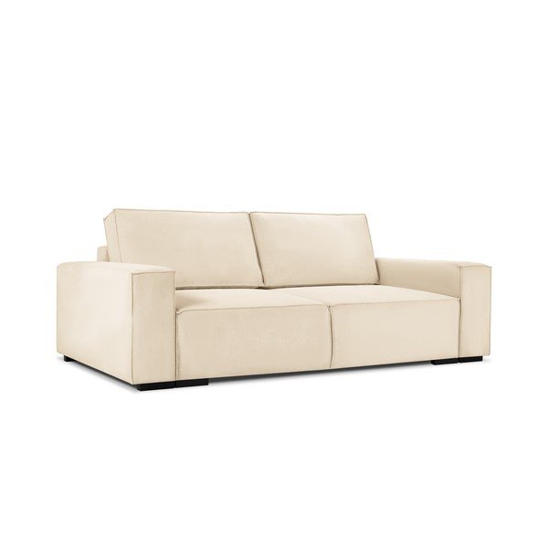 Divano letto in velluto a coste beige Azalea - Mazzini Sofas
