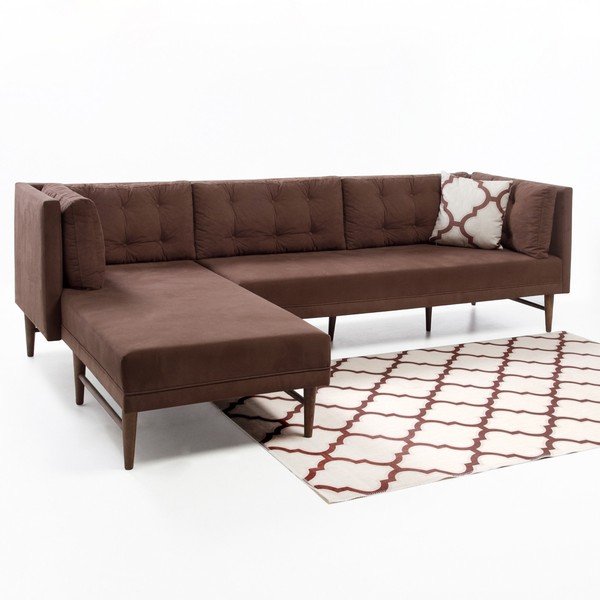 Divano marrone angolo sinistro Amalia - Balcab Home-image-1