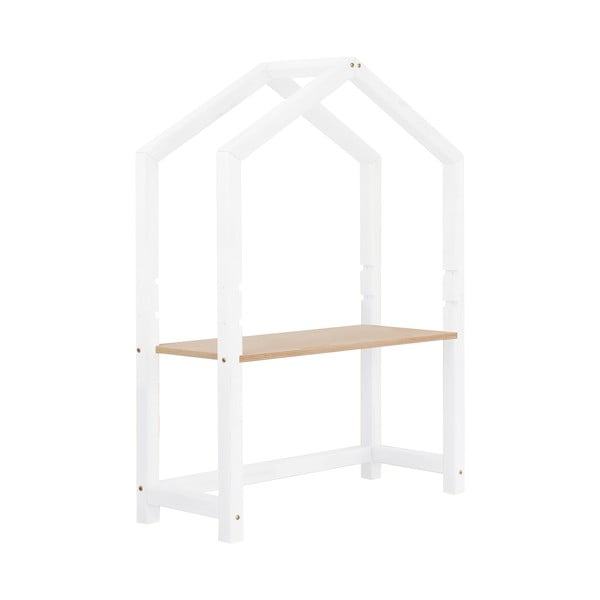 Tavolo in legno bianco a forma di casa , 97 x 39 cm Stolly - Benlemi