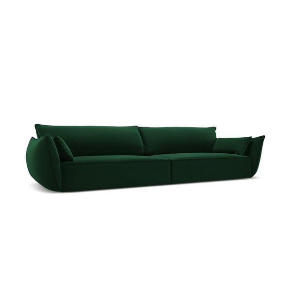 Divano verde scuro con rivestimento in velluto 248 cm Vanda – Mazzini Sofas-image-2