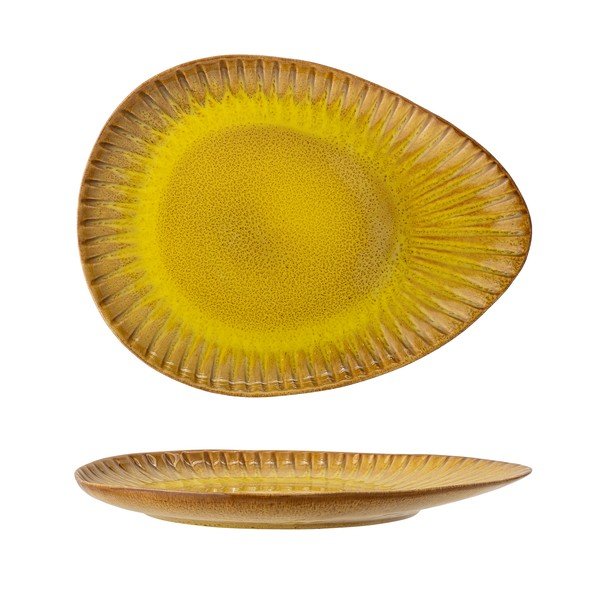 Piatto da portata in gres giallo , 34 x 25,5 cm Cala - Bloomingville-image-2