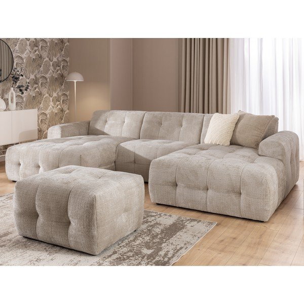 Poggiapiedi beige Melva – Ropez-image-2