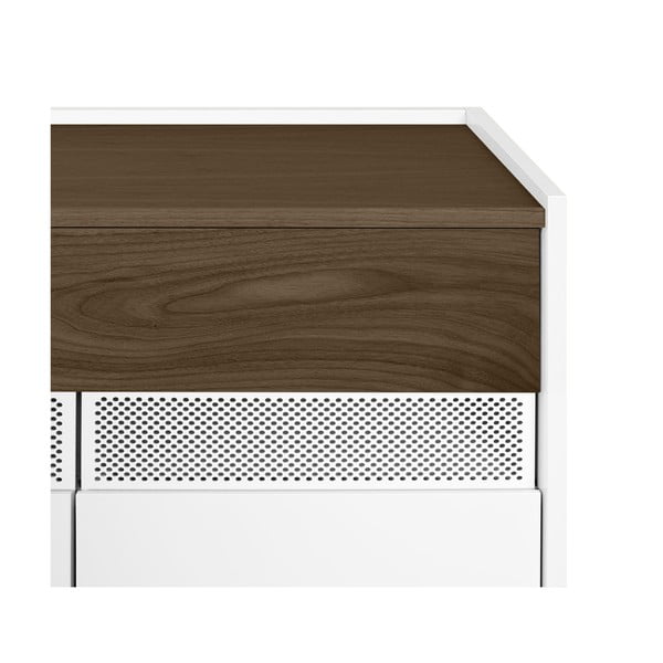 Cassettiera bassa bianca 160x77 cm Radio - TemaHome-image-3