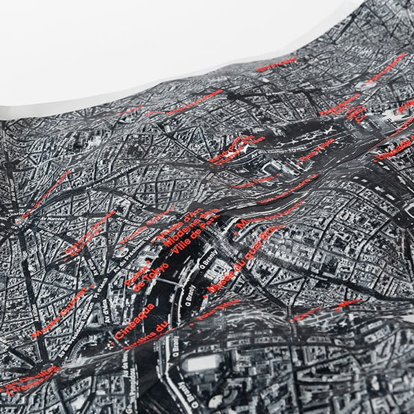 Mappa satellitare di Londra accartocciata Crumpled City From The Air - Palomar-image-1