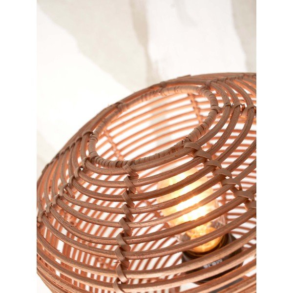 Lampada da tavolo con paralume in rattan di colore naturale (altezza 40 cm) Tanami - Good&Mojo-image-4