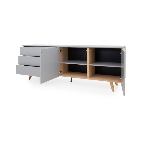 Cassettiera grigia , larghezza 210 cm Plain - Tenzo-image-2