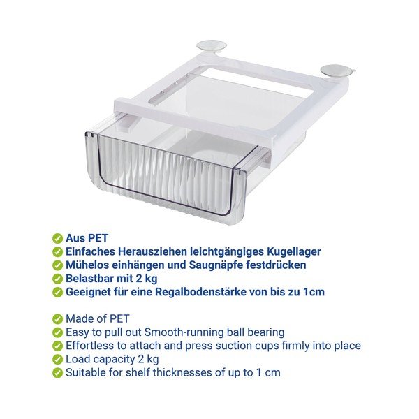 Organizer per il frigorifero in plastica 27x24 cm Kira – Wenko-image-2