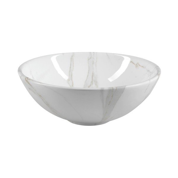 Lavabo rotondo bianco in ceramica ø 42 cm Dalma – Sapho-image-2
